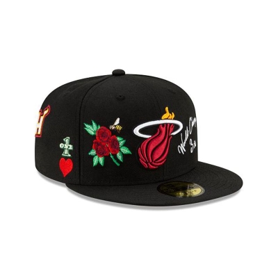 Sapca New Era Miami Heat NBA Icon 59FIFTY Fitted - Negrii